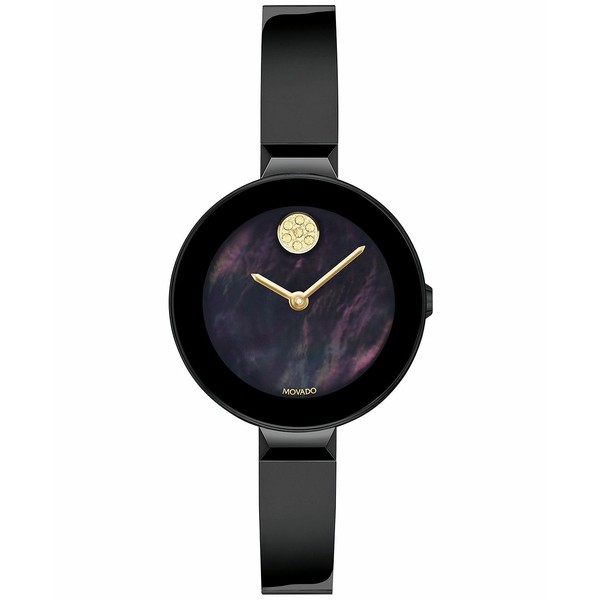 モバド レディース 腕時計 アクセサリー Bold Women's Swiss Black Ionic-Plated Bangle Watch 28mm Black