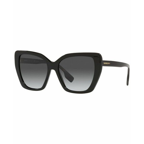 バーバリー レディース サングラス＆アイウェア アクセサリー Women's Polarized Low Bridge Fit Sunglasses, BE4366F TAMSIN 55 Black