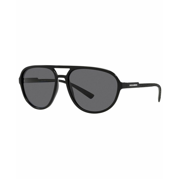 ドルチェ＆ガッバーナ メンズ サングラス・アイウェア アクセサリー Men's Polarized Sunglasses, DG6150 60 MATTE BLACK/DARK GREY POLA