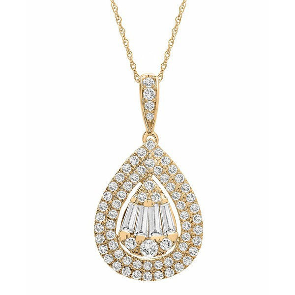 ラップド イン ラブ レディース ネックレス・チョーカー・ペンダントトップ アクセサリー Diamond Teardrop Cluster Pendant Necklace (1