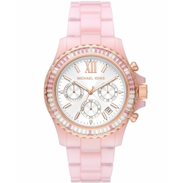 マイケルコース レディース 腕時計 アクセサリー Women's Everest Chronograph Blush Acetate Bracelet Watch 42mm Blush