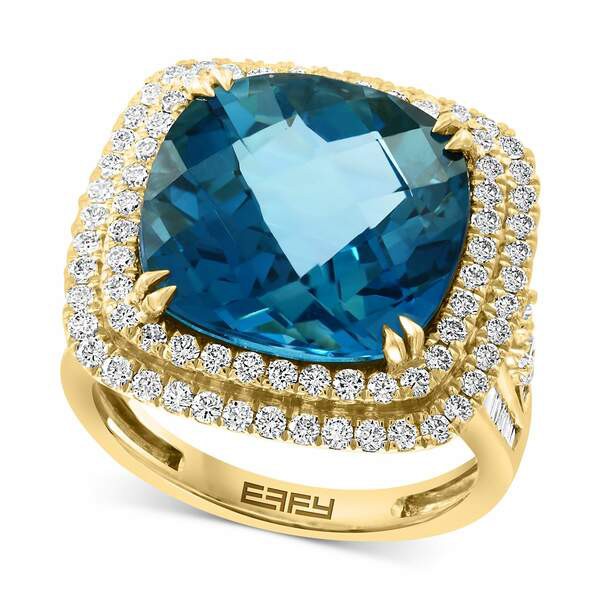 エフィー コレクション レディース リング アクセサリー EFFY® London Blue Topaz (12-1/3 ct. t.w.) & Diamond (1-1/5 ct. t.w.) Do