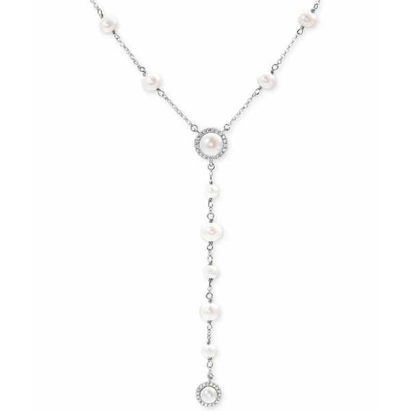 アラベッラ レディース ネックレス・チョーカー・ペンダントトップ アクセサリー Cultured Freshwater Pearl (4-8mm) and Cubic Zirconia