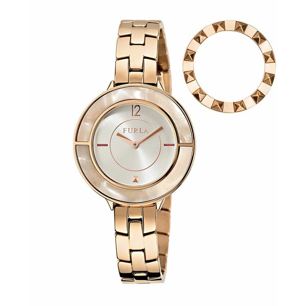 フルラ レディース 腕時計 アクセサリー Women's Club Silver Dial Stainless Steel Watch Blush