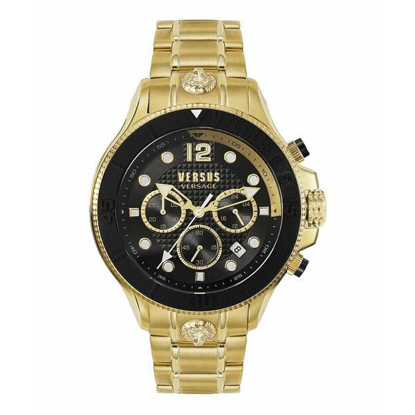 ヴェルサス ヴェルサーチ メンズ 腕時計 アクセサリー Versus by Versace Men's Volta Gold-tone Stainless Steel Bracelet Watch 49mm G