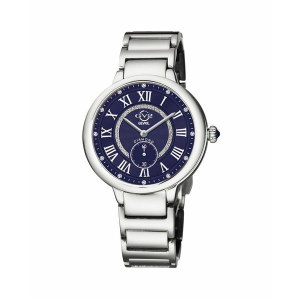 ジェビル レディース 腕時計 アクセサリー GV2 Women's Rome Silver-Tone Stainless Steel Swiss Quartz Bracelet Watch 36 mm Silver-To