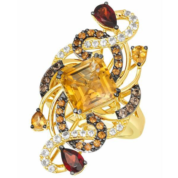 ルヴァン レディース リング アクセサリー Multi-Gemstone Swirling Cluster Ring (6-1/4 ct. t.w.) in 14k Gold Citrine