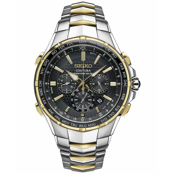 セイコー メンズ 腕時計 アクセサリー Men's Coutura Radio Sync Solar Chronograph Two-Tone Stainless Steel Bracelet Watch 45mm SSG0