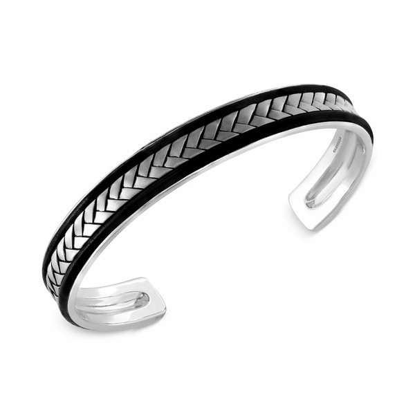 エフィー コレクション メンズ ブレスレット・バングル・アンクレット アクセサリー EFFY® Men's Woven Cuff Bracelet in Sterling S