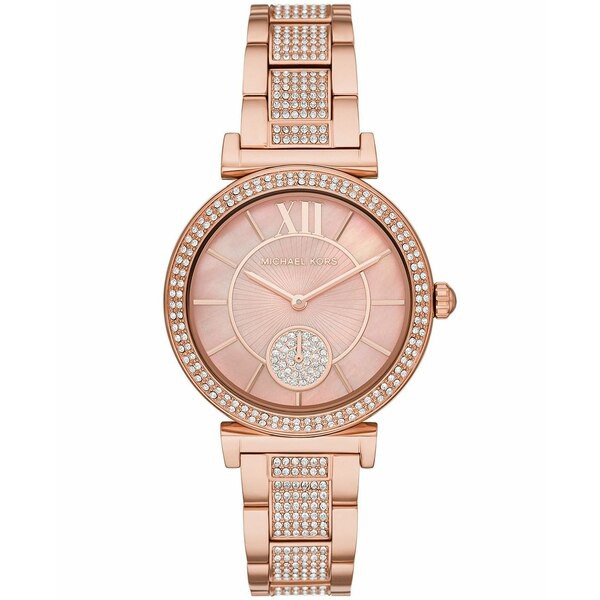 マイケルコース レディース 腕時計 アクセサリー Women's Abbey Rose Gold-Tone Stainless Steel Bracelet Watch 36mm Rose Gold