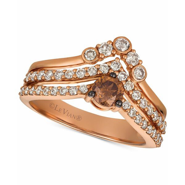 ルヴァン レディース リング アクセサリー Chocolate Diamonds® & Nude Diamonds Statement Ring (1 ct. t.w.) in 14k Rose Gold No