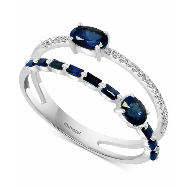 エフィー コレクション レディース リング アクセサリー EFFY® Sapphire (7/8 ct. t.w.) & Diamond (1/20 ct. t.w.) Split Band Ring