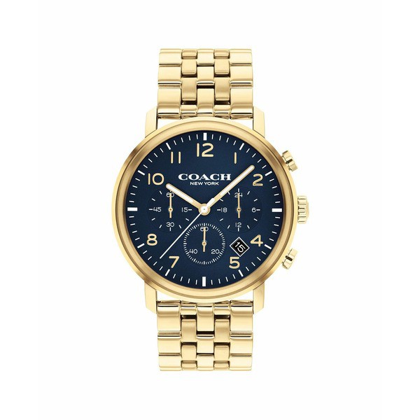 コーチ メンズ 腕時計 アクセサリー Men's Harrison Gold-Tone Bracelet Watch 42mm Gold