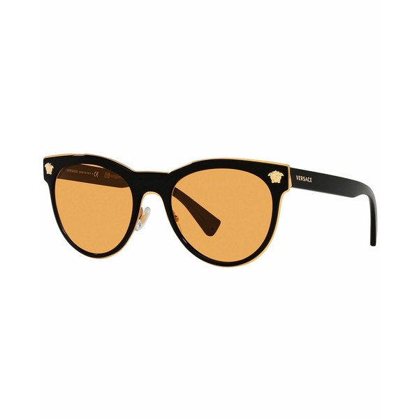 ヴェルサーチ レディース サングラス＆アイウェア アクセサリー Sunglasses, VE2198 1002/7 54 BLACK/ORANGE