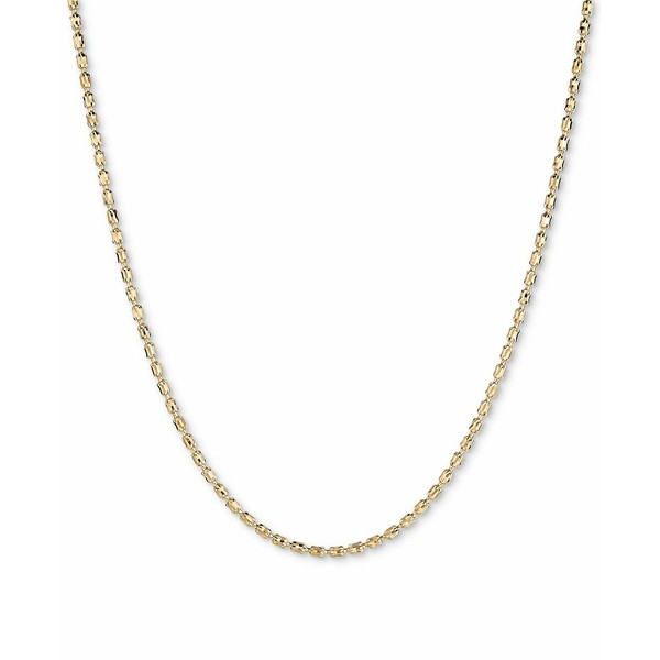 イタリアン ゴールド レディース ネックレス・チョーカー・ペンダントトップ アクセサリー Textured Barrel Link 18" Chain Necklace in