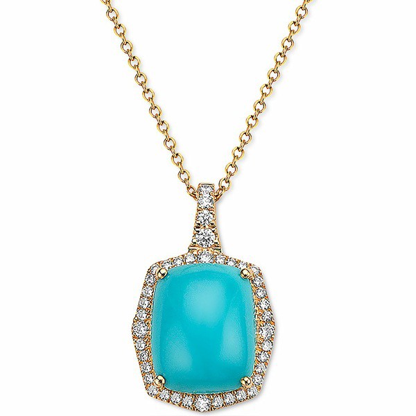 エフィー コレクション レディース ネックレス・チョーカー・ペンダントトップ アクセサリー EFFY® Turquoise & Diamond (1/4 ct. t.