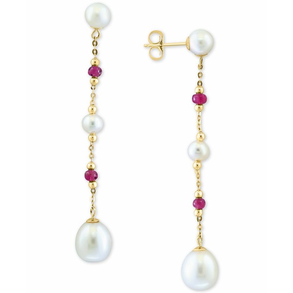 エフィー コレクション レディース ピアス＆イヤリング アクセサリー EFFY® Cultured Freshwater Pearl (5 - 8mm) & Ruby (7/8 ct. t