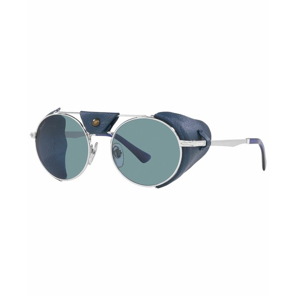 ペルソル レディース サングラス＆アイウェア アクセサリー Unisex Polarized Sunglasses, PO2496SZ 52 Silver-Tone