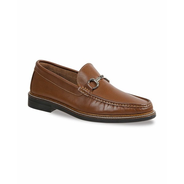 サンドロ・モスコローニ メンズ スリッポン・ローファー シューズ Men's Rolled Moc Slip-On with Ornament Tan