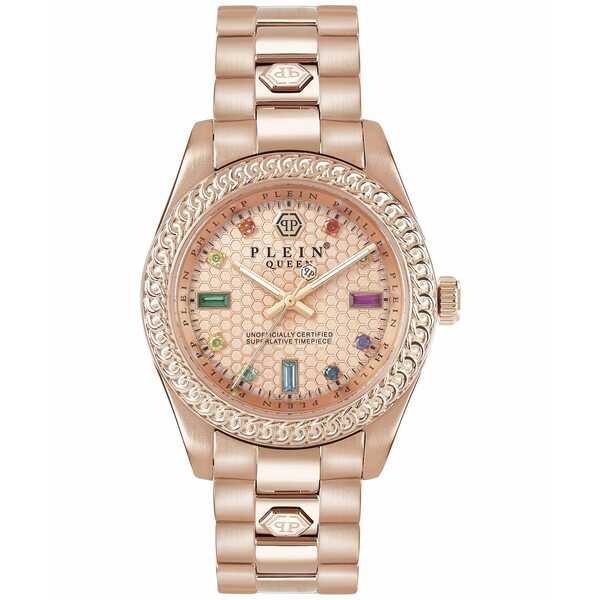 フィリッププレイン レディース 腕時計 アクセサリー Women's Queen Rose Gold-Tone Stainless Steel Bracelet Watch 36mm Ip Rose Gold