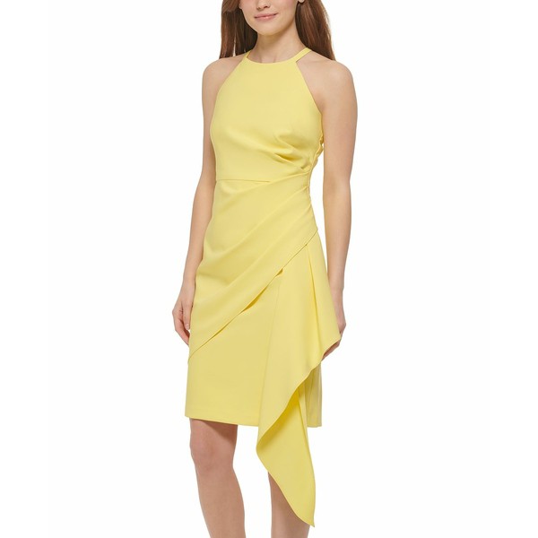 ヴィンスカムート レディース ワンピース トップス Petite Sleeveless Halter Dress Yellow