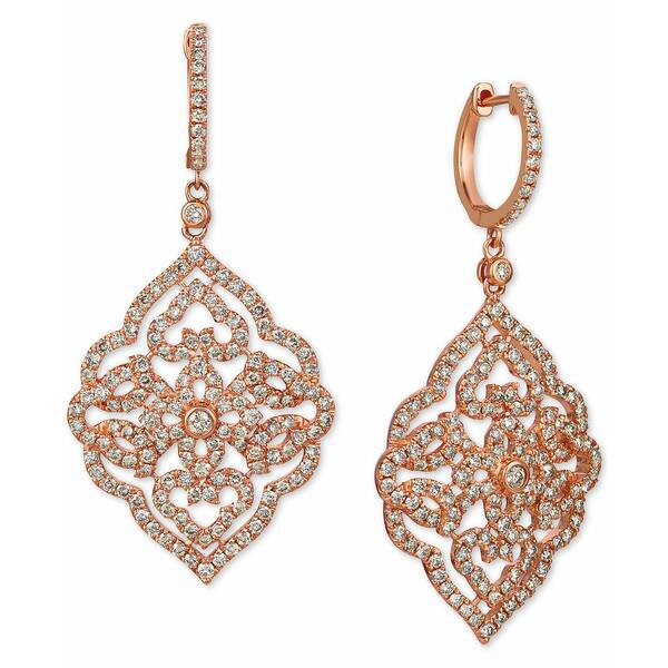 ルヴァン レディース ピアス＆イヤリング アクセサリー Nude Diamond Filigree Drop Earrings (2-1/3 ct. t.w.) in 14k Rose Gold Rose G