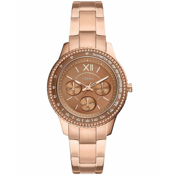 フォッシル レディース 腕時計 アクセサリー Women's Sport Multifunction Rose Gold Tone Stainless Steel Bracelet Watch 37mm Rose Go