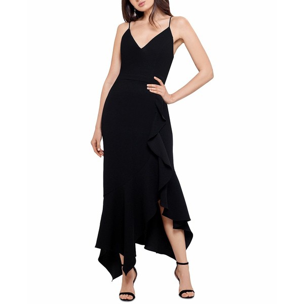 エスケープ レディース ワンピース トップス Scuba Crepe V-Neck Midi Dress Black