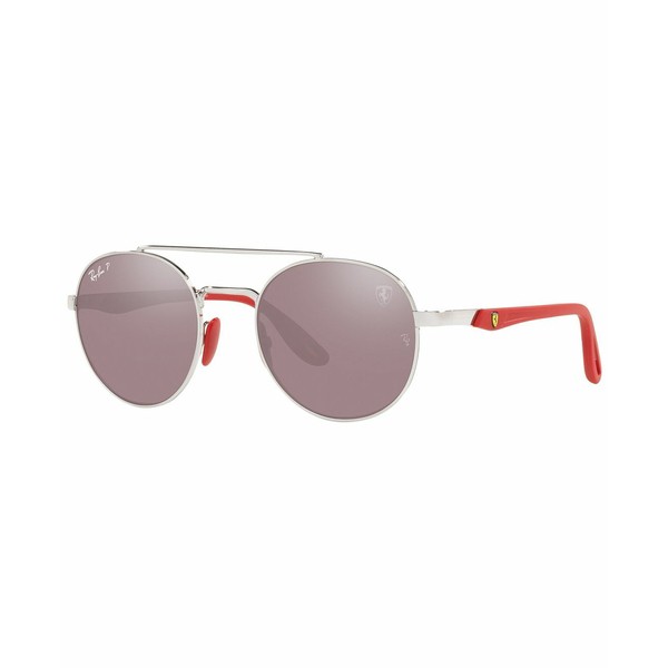 レイバン レディース サングラス＆アイウェア アクセサリー Unisex Polarized Sunglasses, RB3696M 51 Silver-Tone