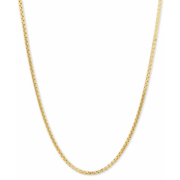 イタリアン ゴールド レディース ネックレス・チョーカー・ペンダントトップ アクセサリー Rounded Box 22" Chain Necklace in 14k Gold