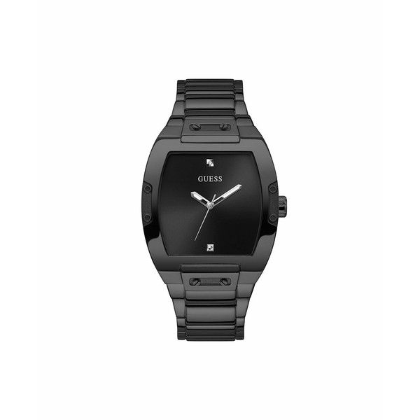 ゲス メンズ 腕時計 アクセサリー Men's Black Stainless Steel Bracelet Watch 43mm Black