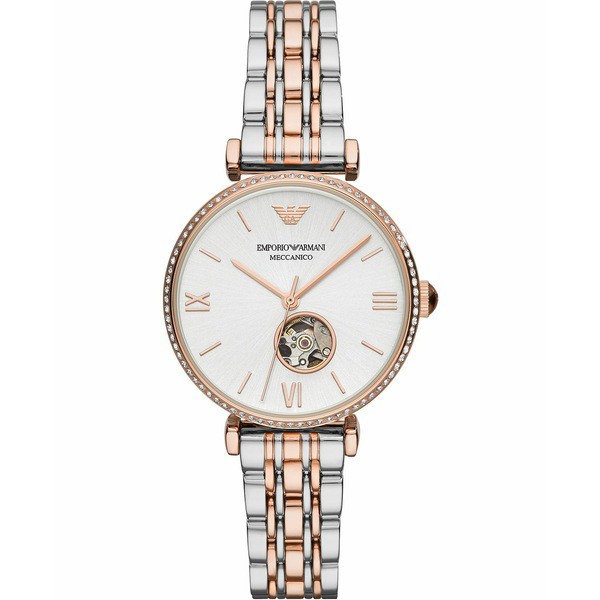 エンポリオ アルマーニ レディース 腕時計 アクセサリー Women's Automatic Two-Tone Stainless Steel Bracelet Watch 34mm Two Tone