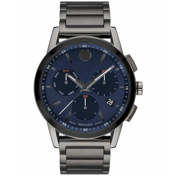 モバド メンズ 腕時計 アクセサリー Men's Swiss Chronograph Museum Sport Gray PVD Stainless Steel Bracelet Watch 43mm Grey