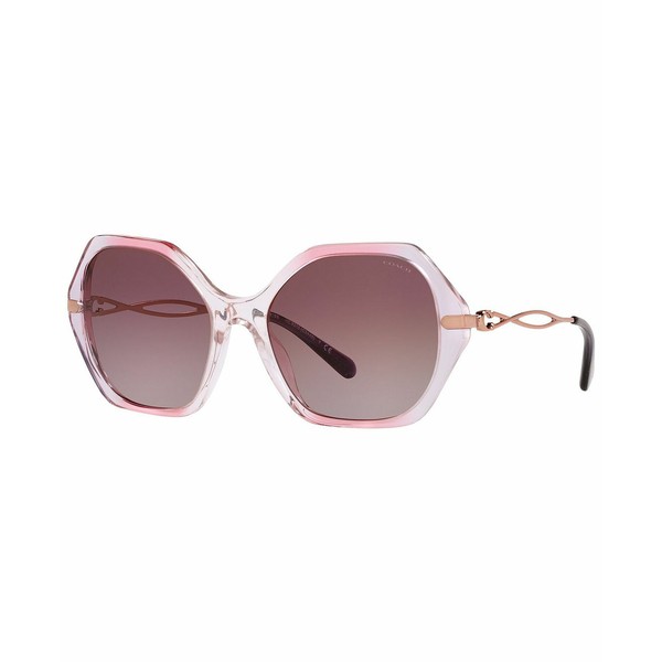 コーチ レディース サングラス＆アイウェア アクセサリー Women's Sunglasses, HC8315 57 C3445 GRADIENT TRANSPARENT VIOLET/PURPLE GRA