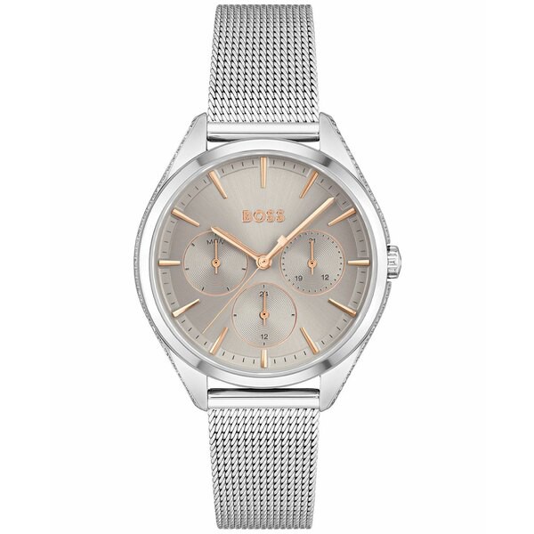 ボス レディース 腕時計 アクセサリー Women's Saya Stainless Steel Mesh Bracelet Watch 37mm Silver