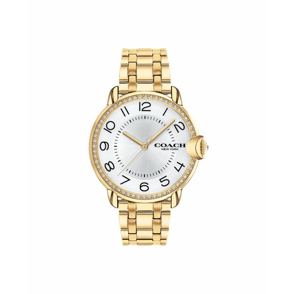 コーチ レディース 腕時計 アクセサリー Women's Arden Gold-Tone Stainless Steel Bracelet Watch, 36mm Gold-Tone