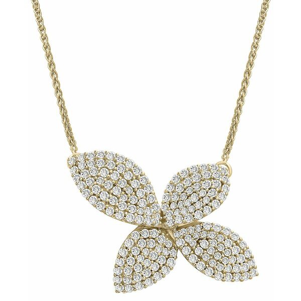 ラップド イン ラブ レディース ネックレス・チョーカー・ペンダントトップ アクセサリー Diamond Flower Pendant Necklace (1 ct. t.w.)