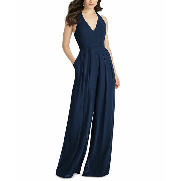 ドレッシーコレクション レディース カジュアルパンツ ボトムス V-Neck Wide-Leg Jumpsuit Midnight