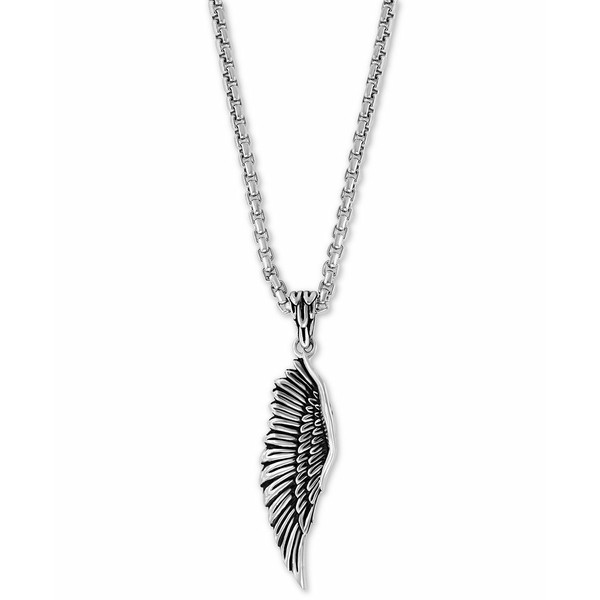 エフィー コレクション メンズ ネックレス・チョーカー アクセサリー EFFY® Men's Wing 22" Pendant Necklace in Sterling Silver Si