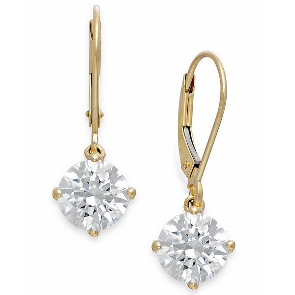 アラベッラ レディース ピアス＆イヤリング アクセサリー Cubic Cubic Zirconia Leverback Earrings in 14k Gold (4-1/2 ct. t.w.) Yello