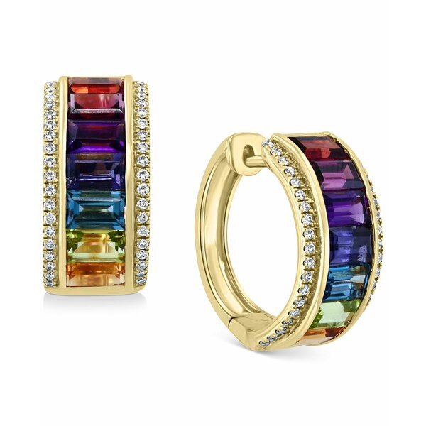 エフィー コレクション レディース ピアス＆イヤリング アクセサリー EFFY® Multi-Gemstone (4-7/8 ct. t.w.) & Diamond (1/4 ct. t.