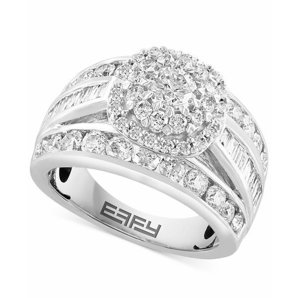 エフィー コレクション レディース リング アクセサリー EFFY® Diamond Cluster Engagement Ring (2-3/8 ct. t.w.) in 14k White Gol