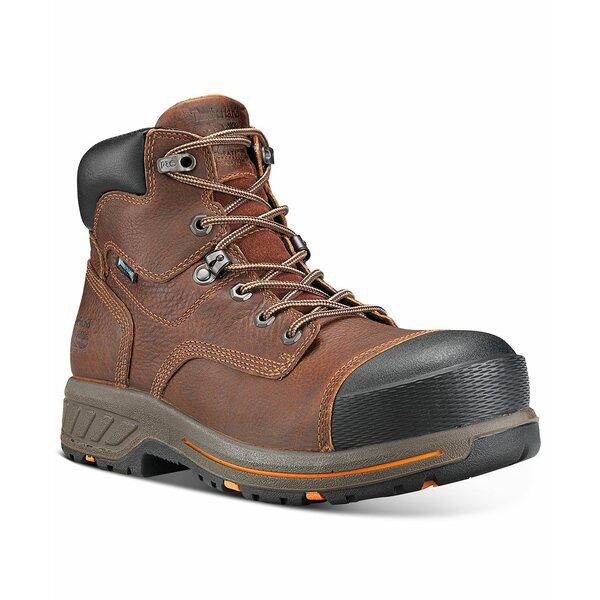 ティンバーランド メンズ ブーツ＆レインブーツ シューズ Men's Helix 6" Composite Toe Waterproof Boots Brown