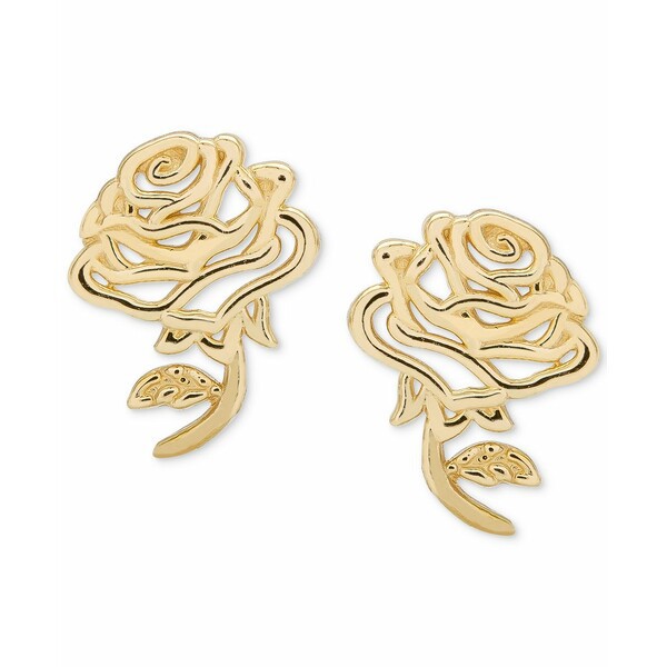 ディズニー レディース ピアス＆イヤリング アクセサリー Children's Belle Rose Stud Earrings in 14k Gold Yellow Gold