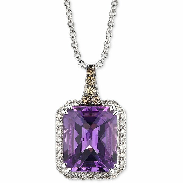 ルヴァン レディース ネックレス・チョーカー・ペンダントトップ アクセサリー Grape Amethyst (5-1/10 ct. t.w.) & Diamond (1/3 ct. t.