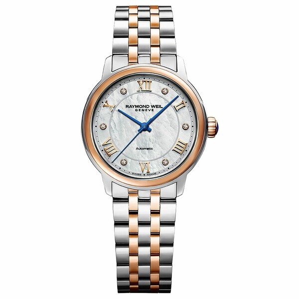 レイモンドウェイル レディース 腕時計 アクセサリー Women's Swiss Automatic Maestro Diamond Accent Two-Tone Stainless Steel Bracel