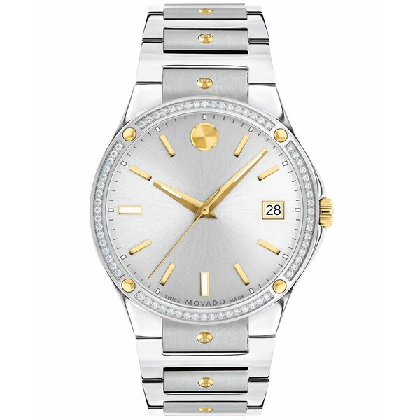 モバド レディース 腕時計 アクセサリー Unisex Swiss SE Diamond (3/8 ct. t.w.) Two-Tone Stainless Steel Bracelet Watch 41mm Two To