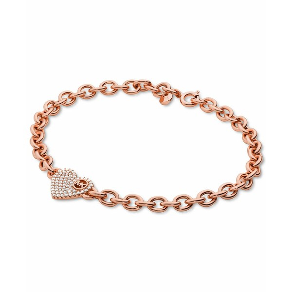 マイケルコース レディース ブレスレット・バングル・アンクレット アクセサリー Pavé Heart Link Bracelet Rose Gold