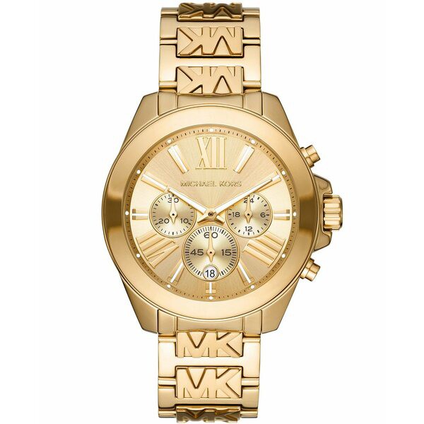 マイケルコース レディース 腕時計 アクセサリー Women's Wren Chronograph Gold-Tone Stainless Steel Bracelet Watch 42mm Gold- Tone