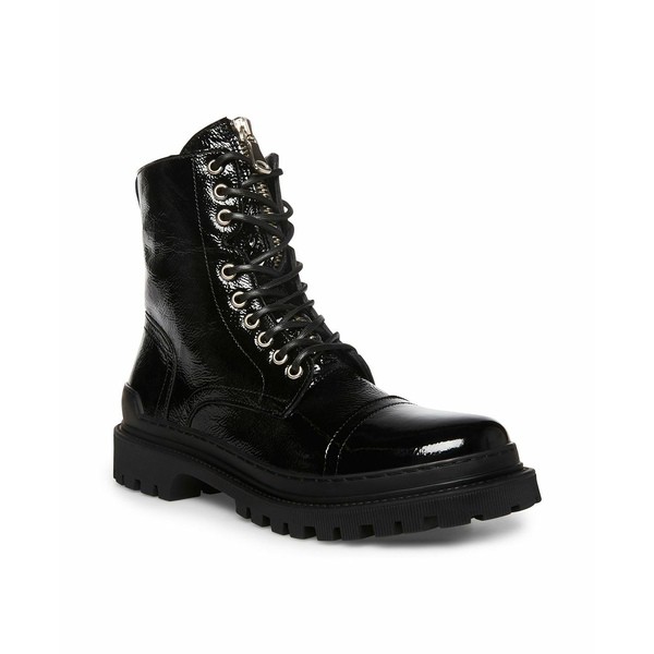 スティーブ マデン メンズ ブーツ＆レインブーツ シューズ Men's Guard Boots Black Patent